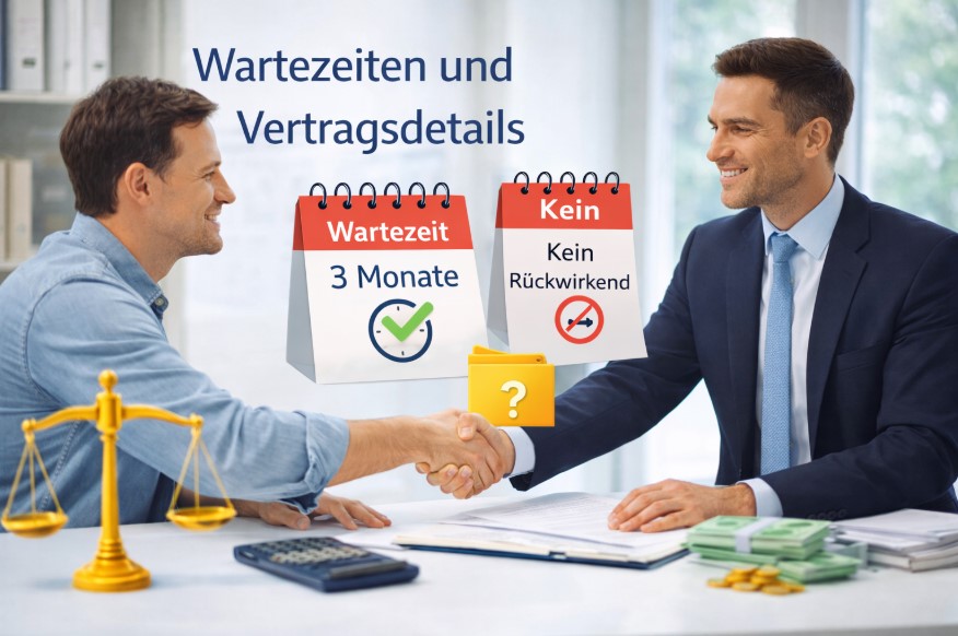 Wartezeiten und Vertragsdetails