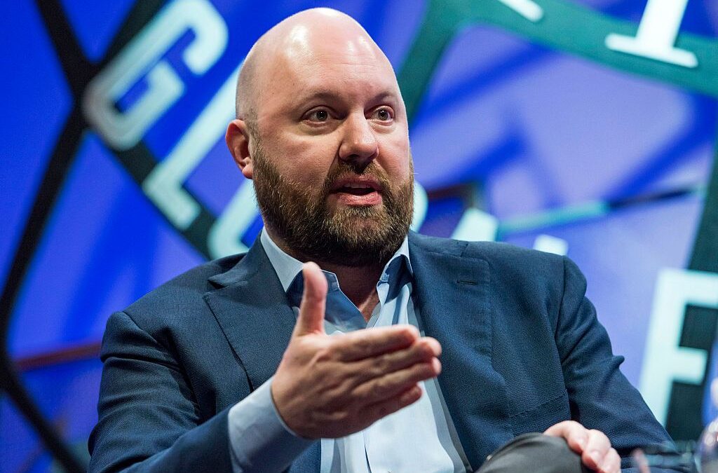 Marc Andreessen, co-founder and general partner of Andreessen Horowitz, speaks during the 2015 Fortune Global Forum in San Francisco, California, U.S., on Tuesday, Nov. 3, 2015. The forum gathers Global 500 CEO's and innovators, builders, and technologists from some of the most dynamic, emerging companies all over the world to facilitate relationship building at the highest levels. Photographer: David Paul Morris/Bloomberg via Getty Images