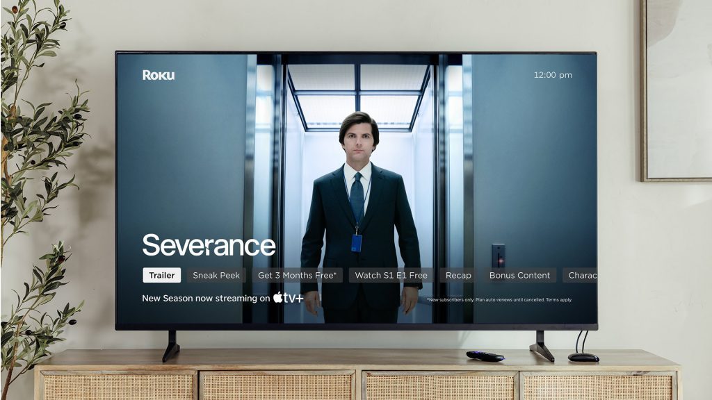 Apple TV Severance scene on Roku TV