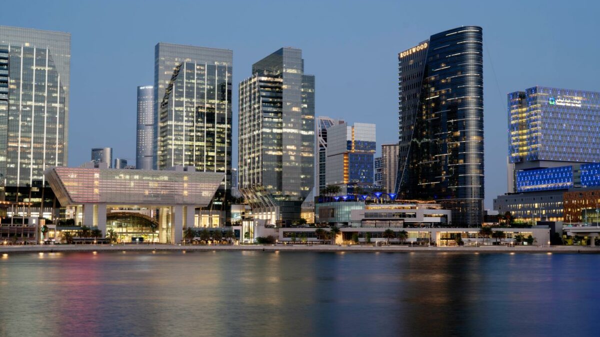 The Abu Dhabi skyline