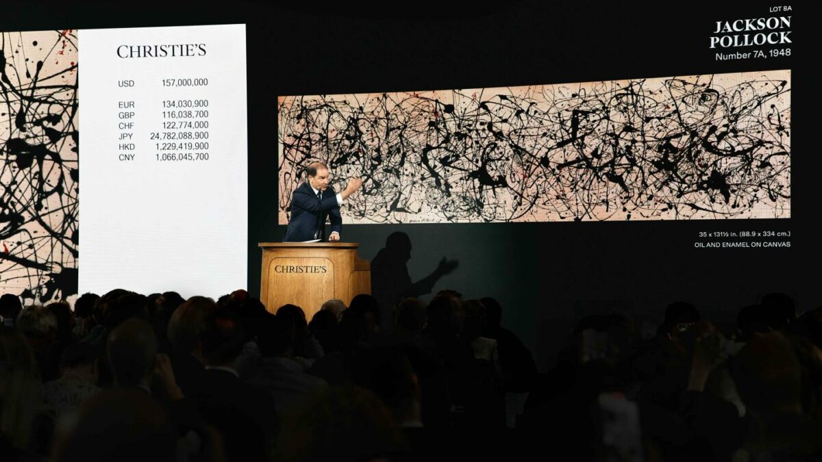 Jackson Pollock’s Number 7A, from 1948, from the collection of S.I. Newhouse, sold for $181.2 million at Christie's.
