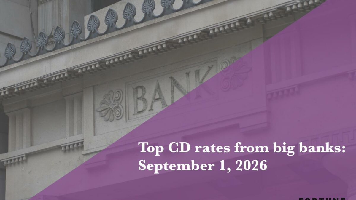Top CD rates from major banks Sept. 1, 2026: Chase CDs, Bank of America CDs, Citibank CDs, and more
