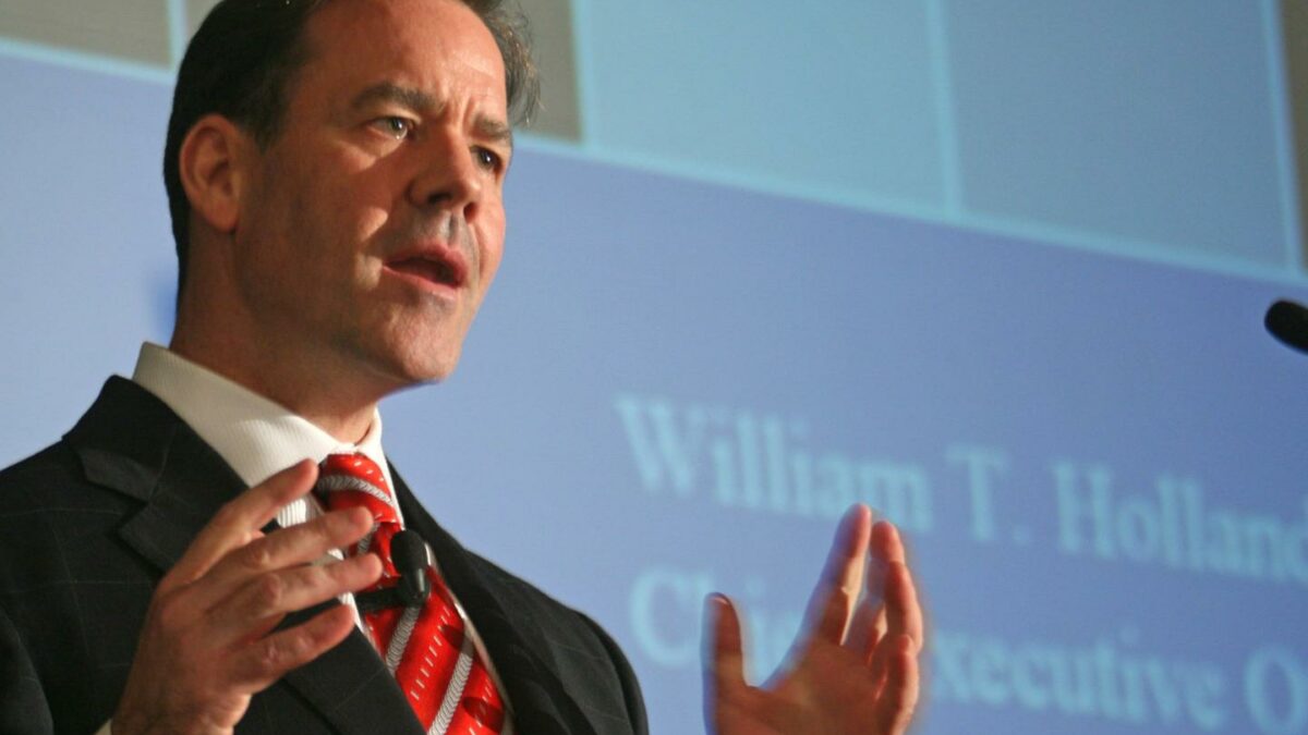 Bill Holland gesturing