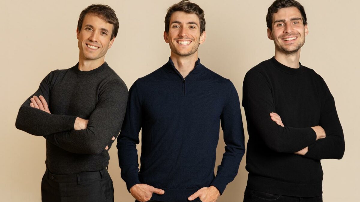 from right to left: Javi Palafox, Pablo Palafox, and Luis Paarup stand and smile