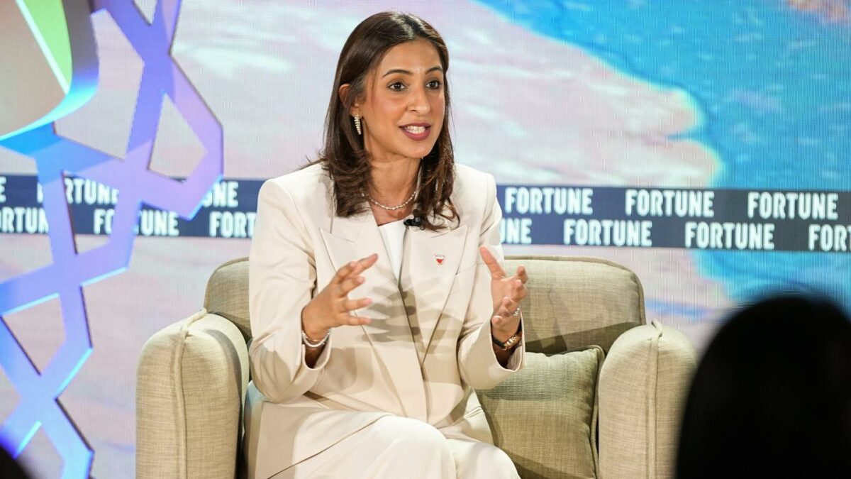 Noor bint Ali Alkhulaif talks at the MPW SPOTLIGHT: BAHRAIN’S PATH TO ECONOMIC TRANSFORMATION - Fortune Most Powerful Women International Summit Riyadh 2025 on May 20, 2025 in Riyadh, Saudi Arabia.