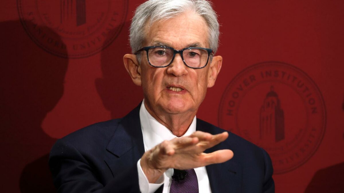 Federal Reserve Chair Jerome Powell at the George P. Shultz Memorial Lecture Series at Stanford University, Dec. 1, 2025.