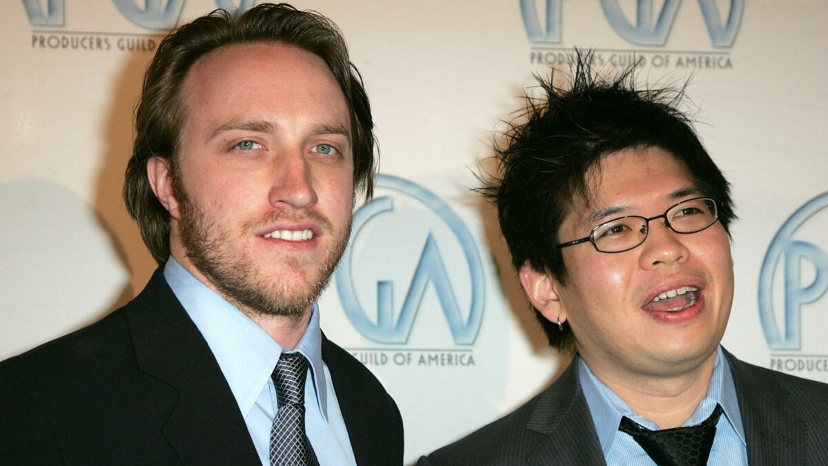 Chad Hurley and Steven Chen wearing suits
