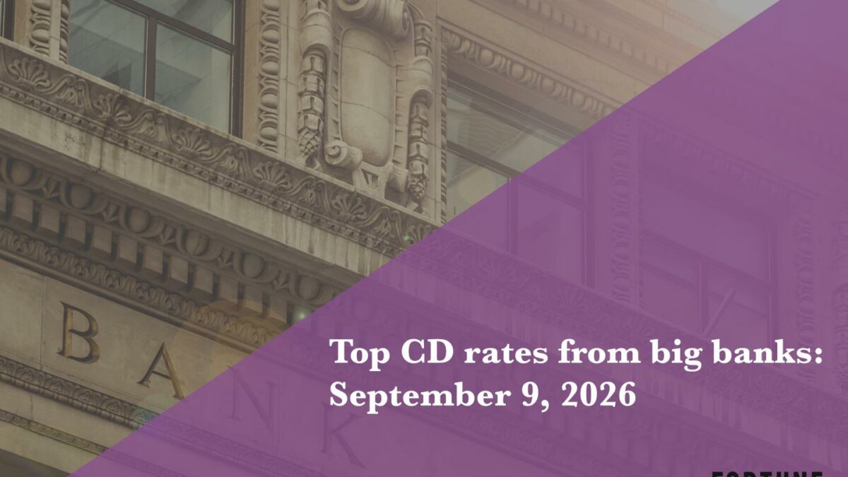 Top CD rates from major banks on September 9, 2026: Chase CDs, Bank of America CDs, Citibank CDs, and more