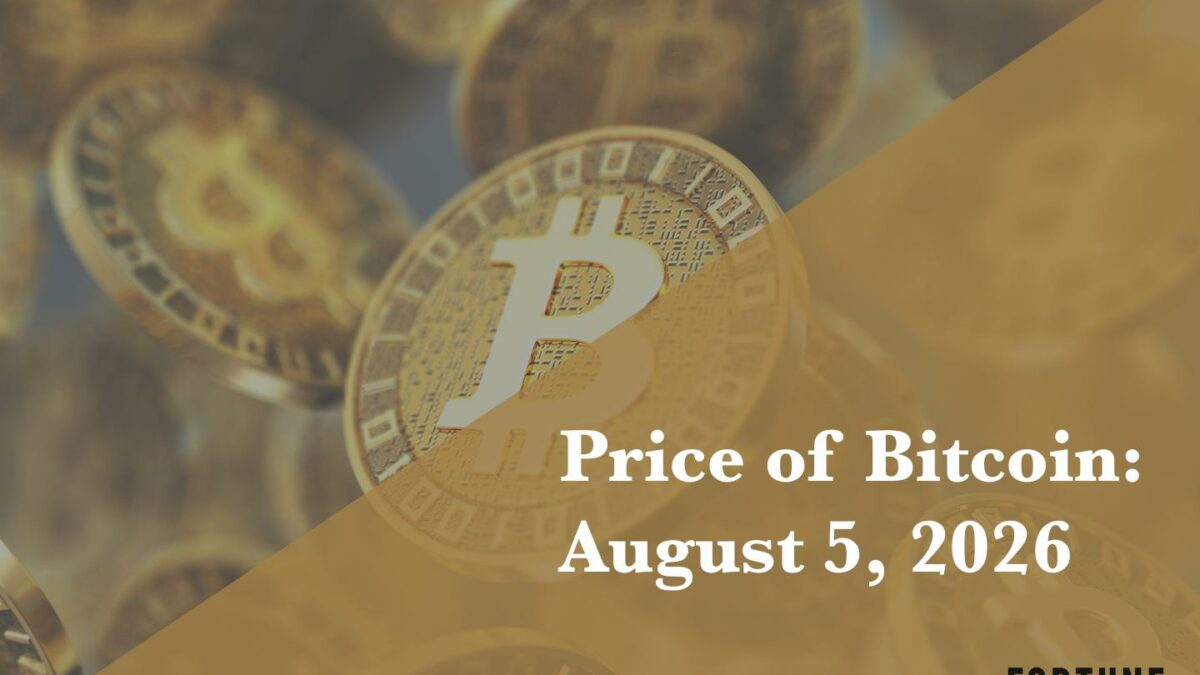 Current price of Bitcoin for Aug. 5, 2026