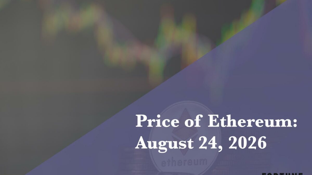 Current price of Ethereum for Aug. 24, 2026