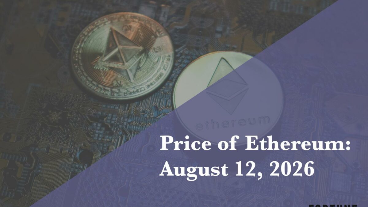 Current price of Ethereum for Aug. 12, 2026