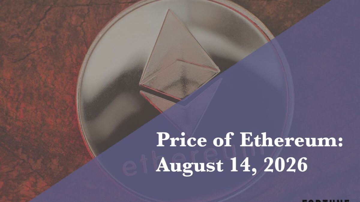 Current price of Ethereum for Aug. 14, 2026
