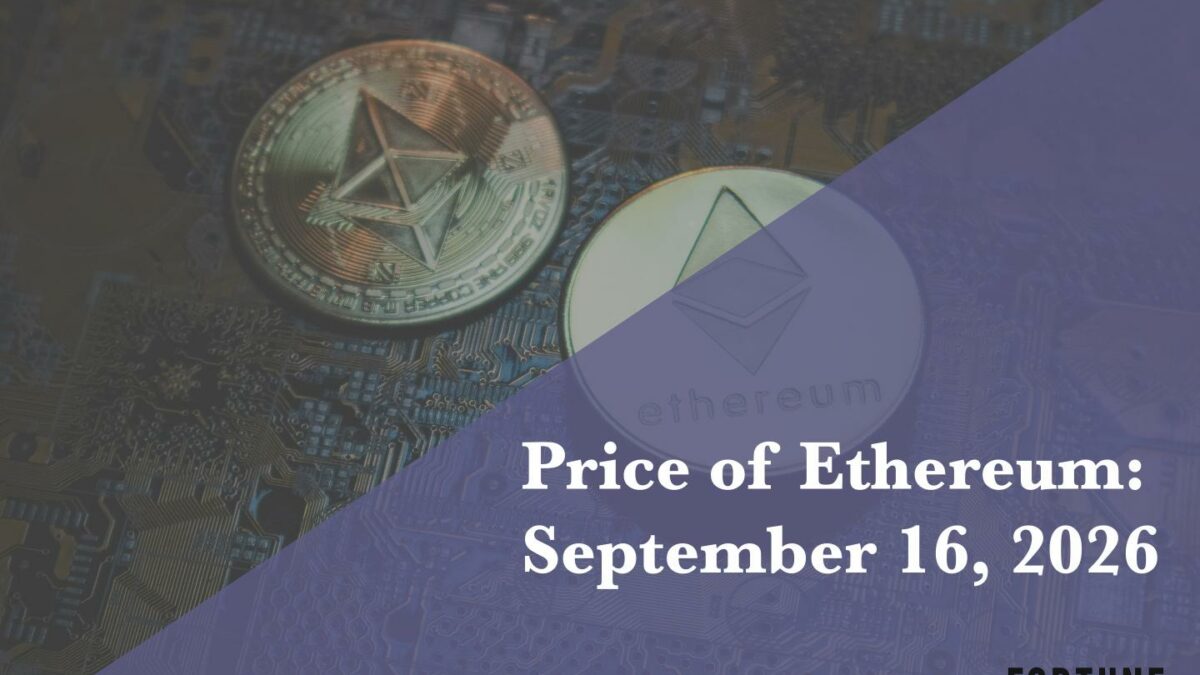 Current price of Ethereum for September 16, 2026