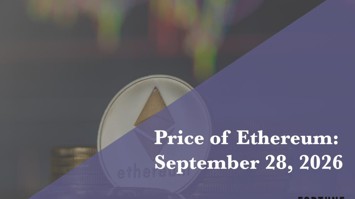Current price of Ethereum for Sept. 28, 2026