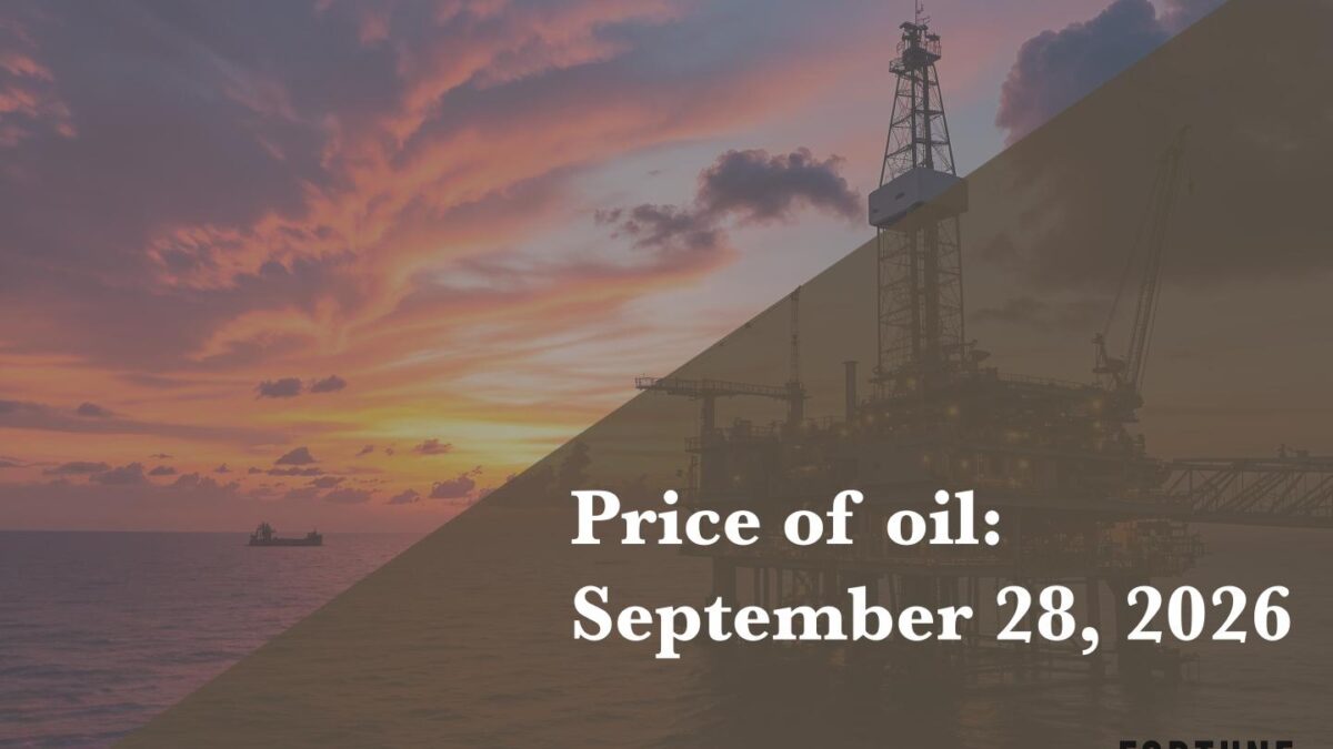 Current price of oil as of Sept. 28, 2026