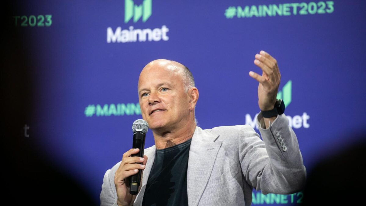 Michael Novogratz speaks at a conference in New York.