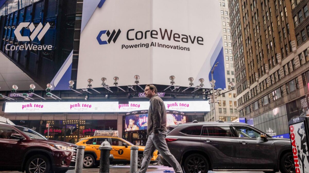 CoreWeave went public in March on the Nasdaq exchange.