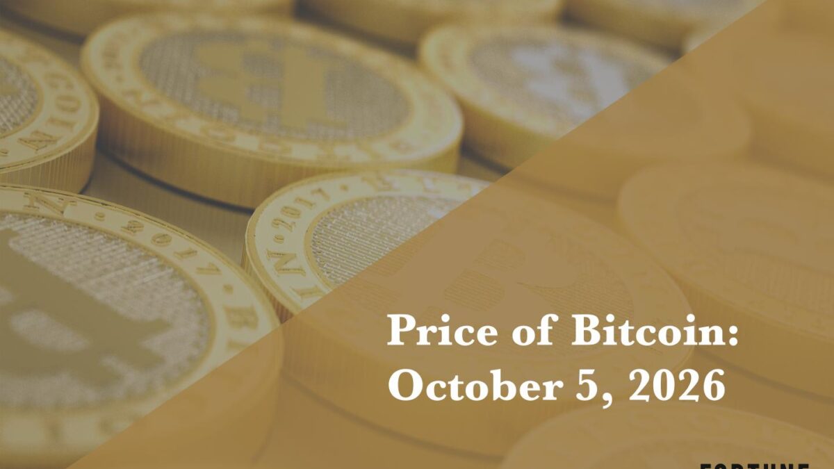 Current price of Bitcoin for Oct. 5, 2026