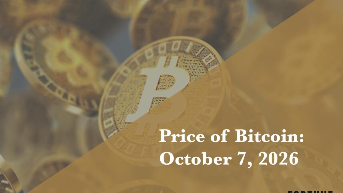 Current price of Bitcoin for Oct. 7, 2026
