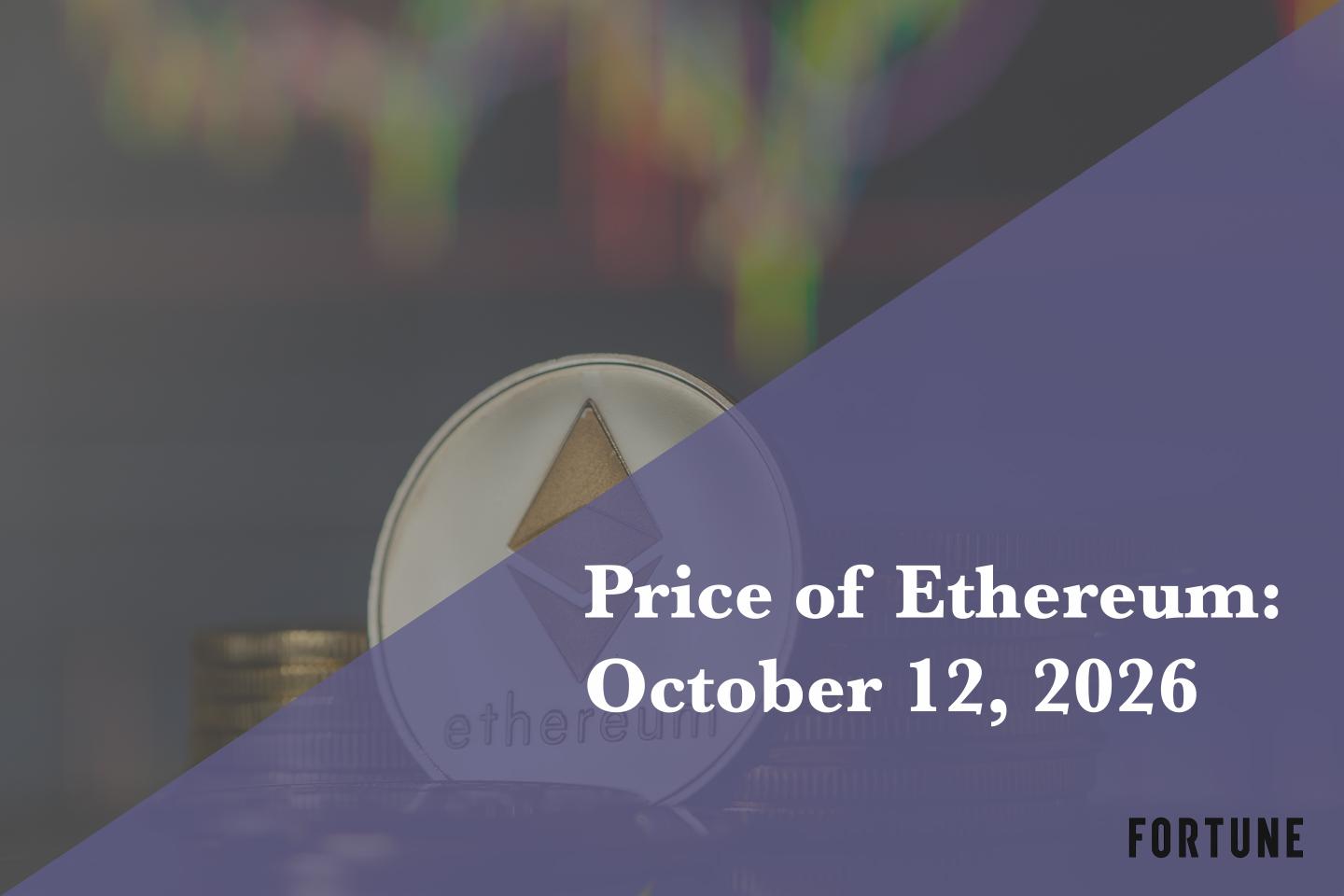 Current price of Ethereum for Oct. 12, 2026